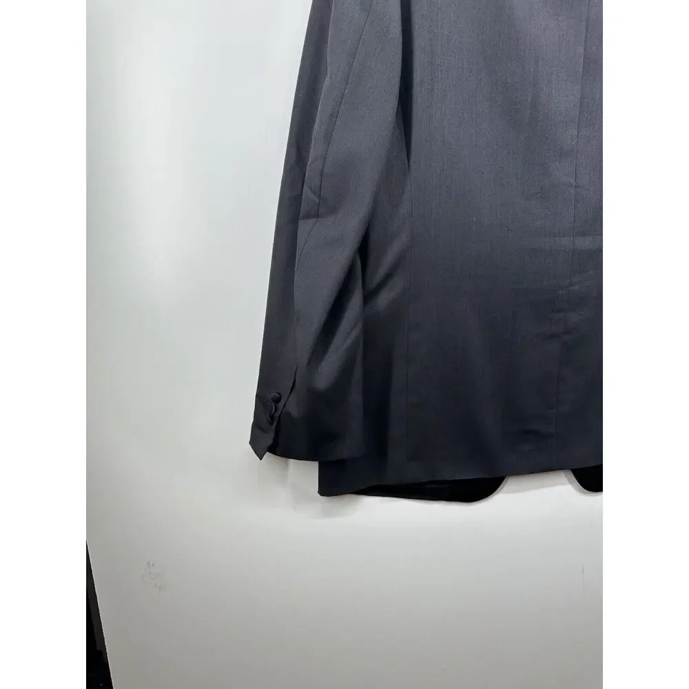 Ermenegildo Zegna Bashford Tuxedo Blazer Mens 56 Wool Silk 1 Button Jacket Black